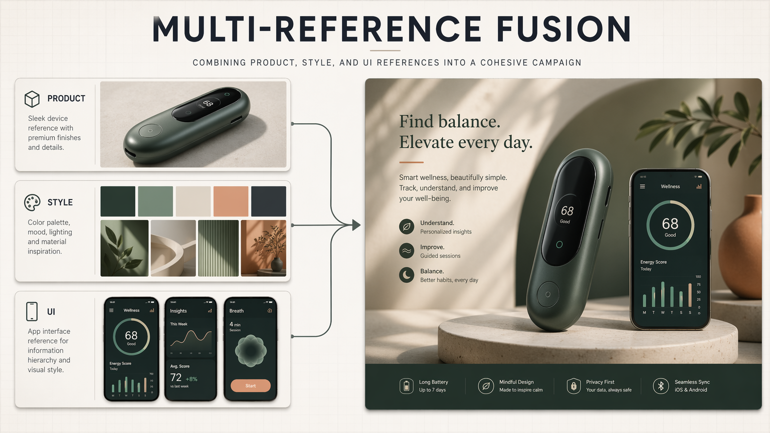 New GPT Image 2 feature image explaining multi-reference fusion with product, style, and UI inputs