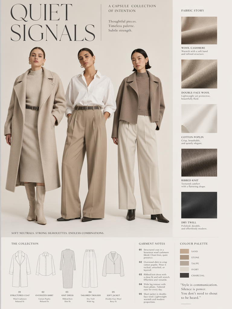 A lookbook-style generated layout showing how GPT Image 2 can support editorial visual systems.