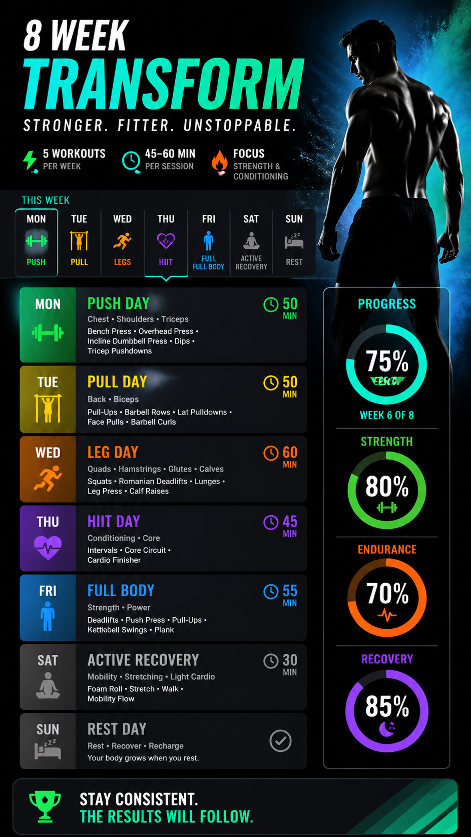 Fitness program card