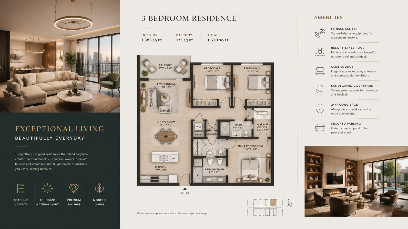 Real estate brochure spread