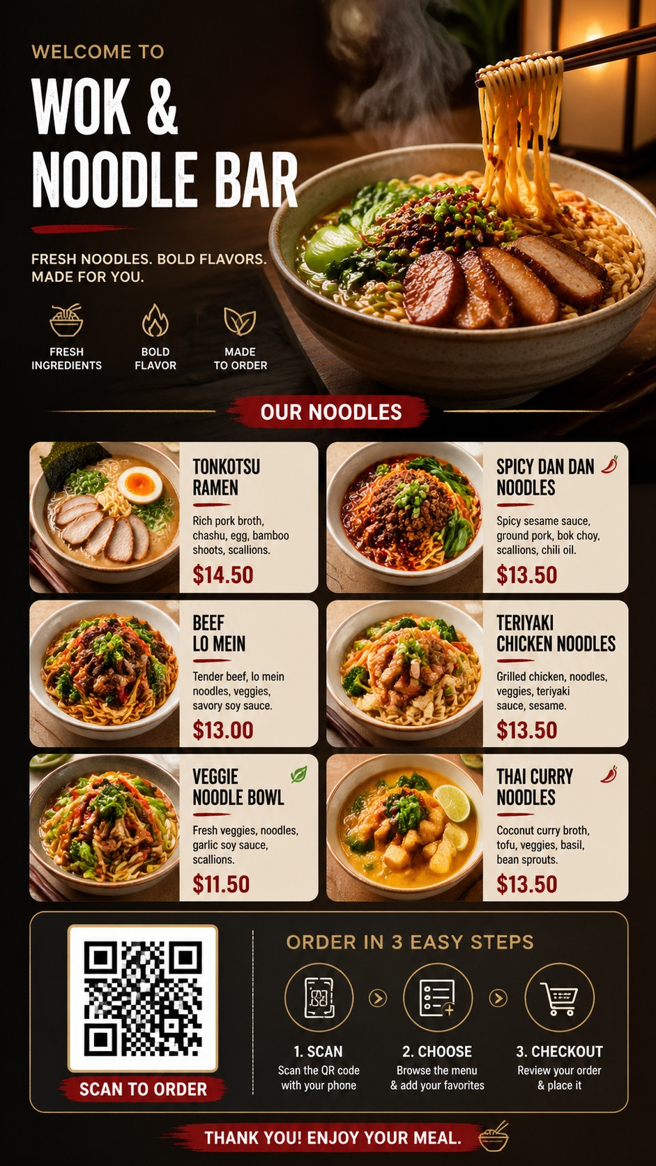Restaurant QR menu visual