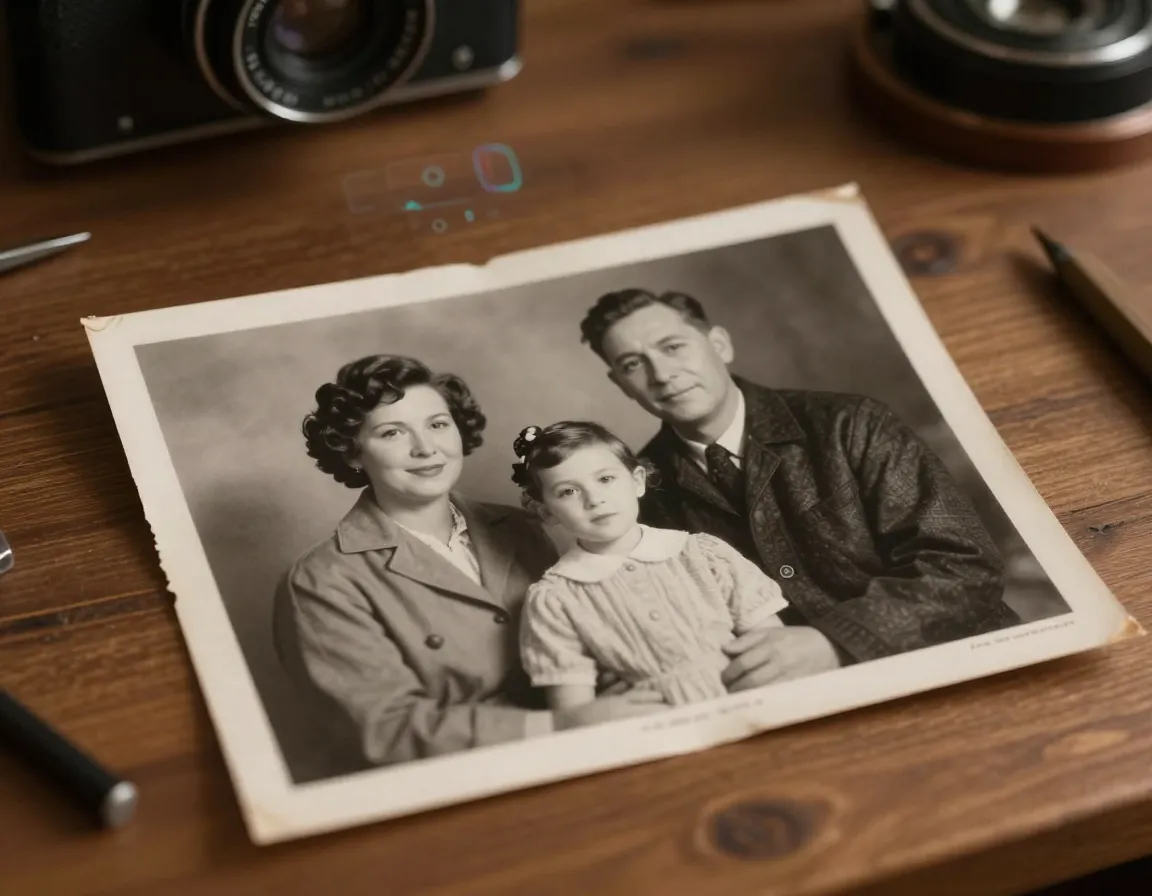 AI photo colorizer that turns black and white memories into living color