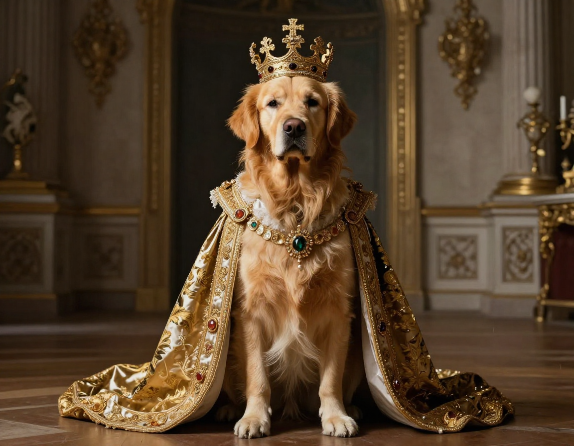 Royal dog portrait